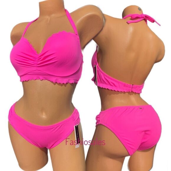 Victorias Secret Swim Zuma Sweetheart Bikini top & Bottoms Set Pink 38B / L - Picture 4 of 4